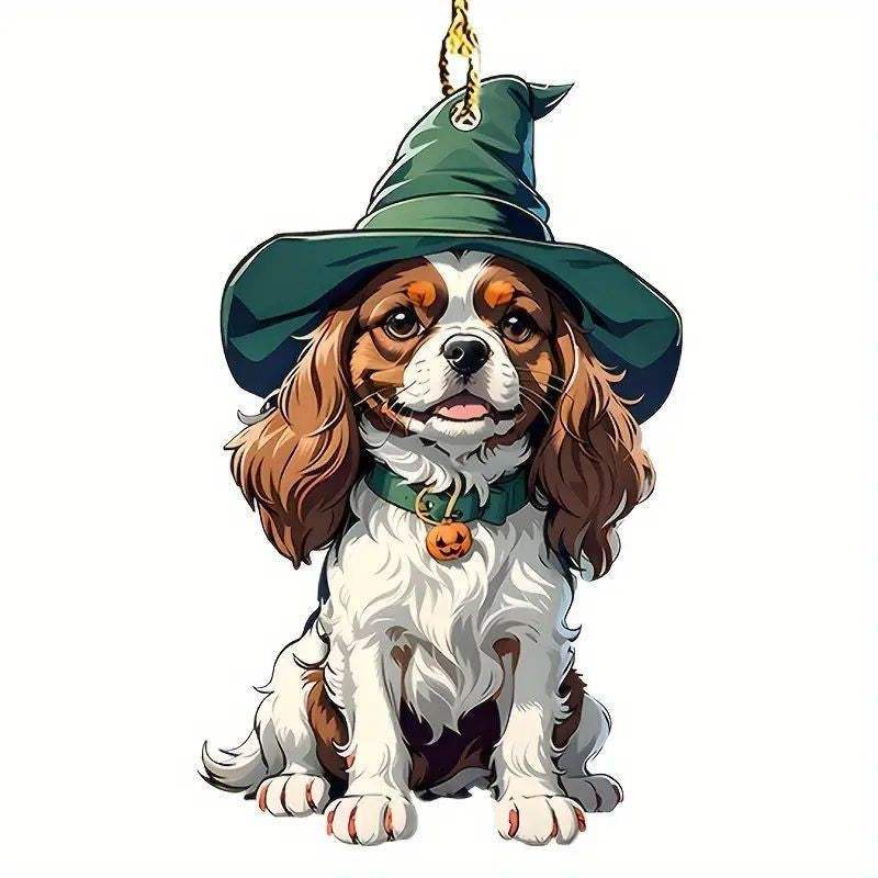 Acrylic flat Christmas Tree Decoration hanging on tree