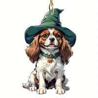 Acrylic flat Christmas Tree Decoration hanging on tree