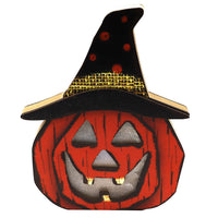 Creative Halloween Wooden Pumpkin Lamp