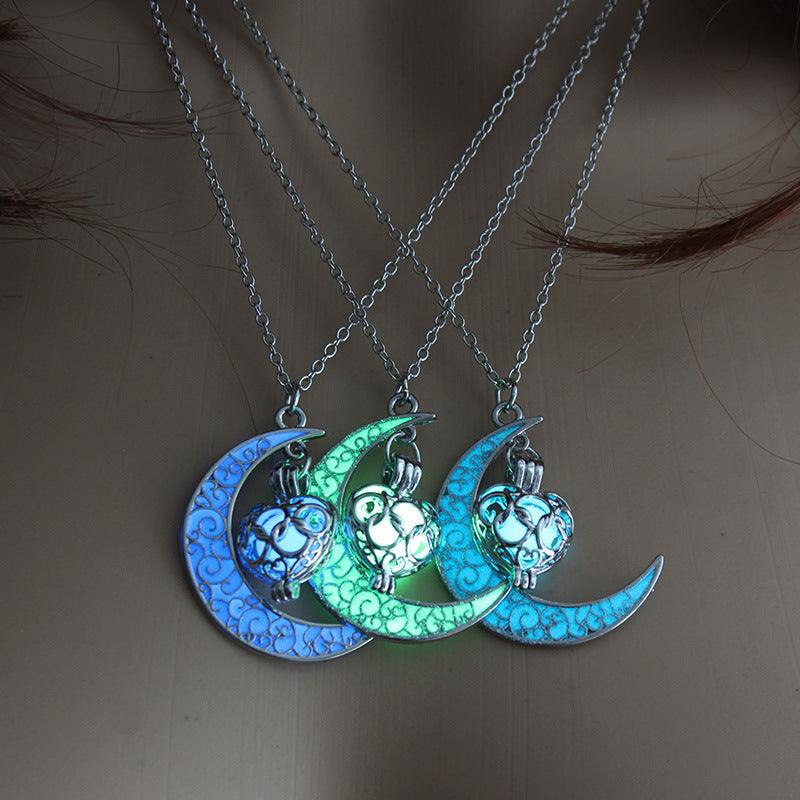 Fashion Trendy Men's Luminous Flame Dragon Necklace jewelry