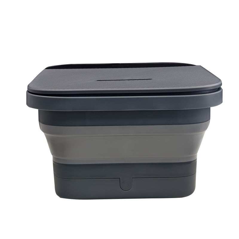 Portable folding electric feet-washing basin with massage function and remote control