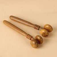Wooden sandalwood massager hand push roller for meridian health care massage