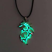Fashion Trendy Men's Luminous Flame Dragon Necklace jewelry