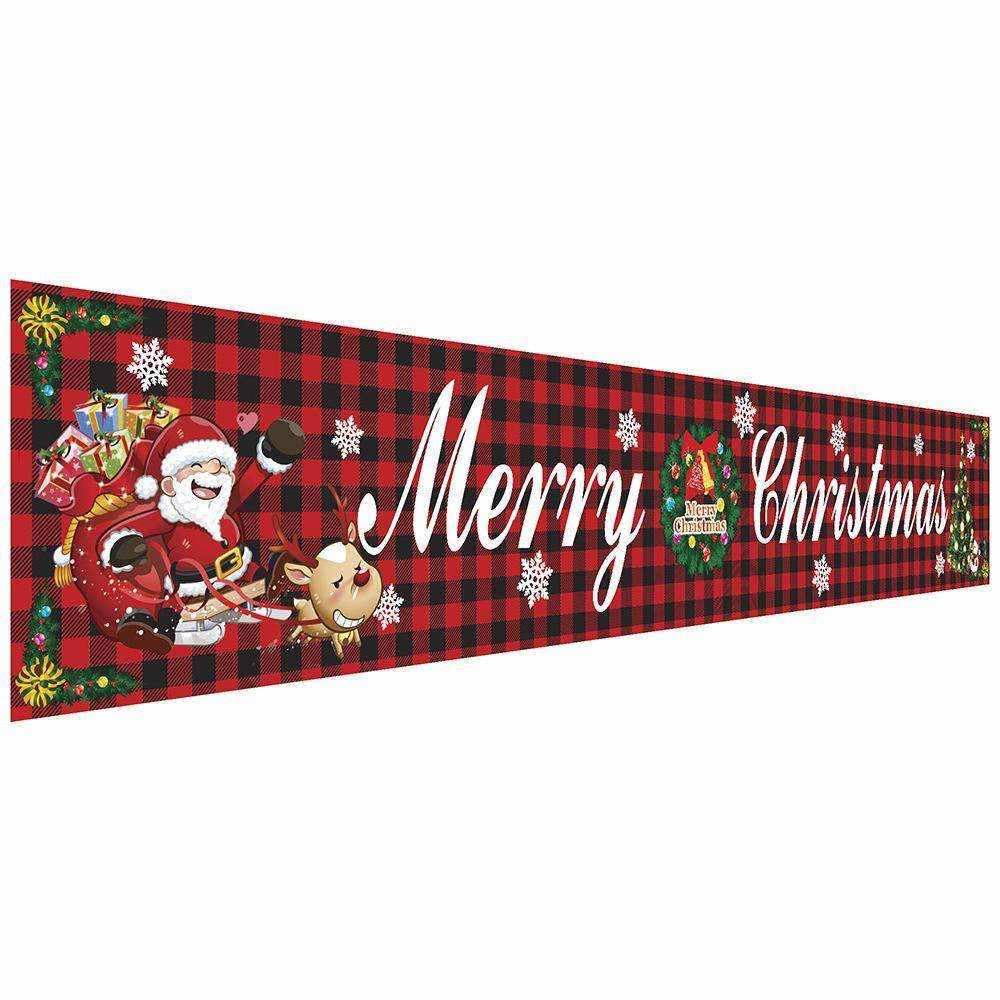 Christmas decorations curtains banners hanging flags window pendant