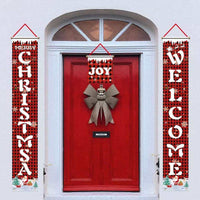 Christmas decorations curtains banners hanging flags window pendant