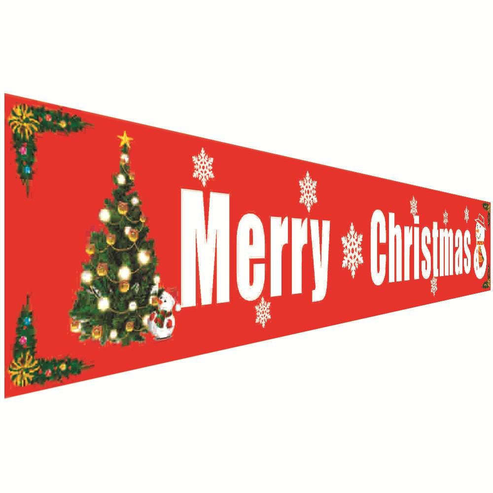 Christmas decorations curtains banners hanging flags window pendant