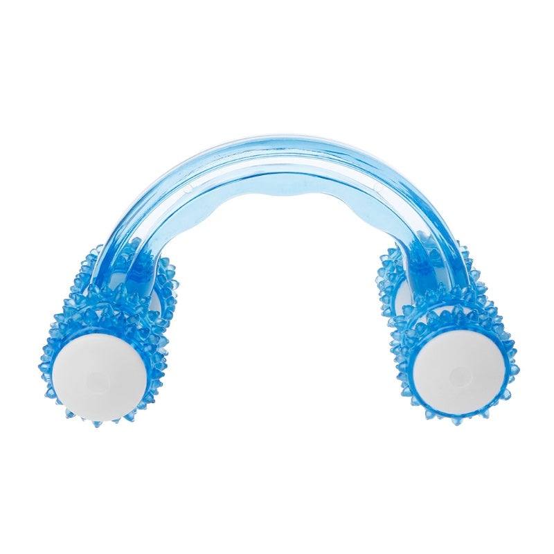 Body Fitness Massage roller with eight spiked wheels for full body muscle relaxation and pain relief