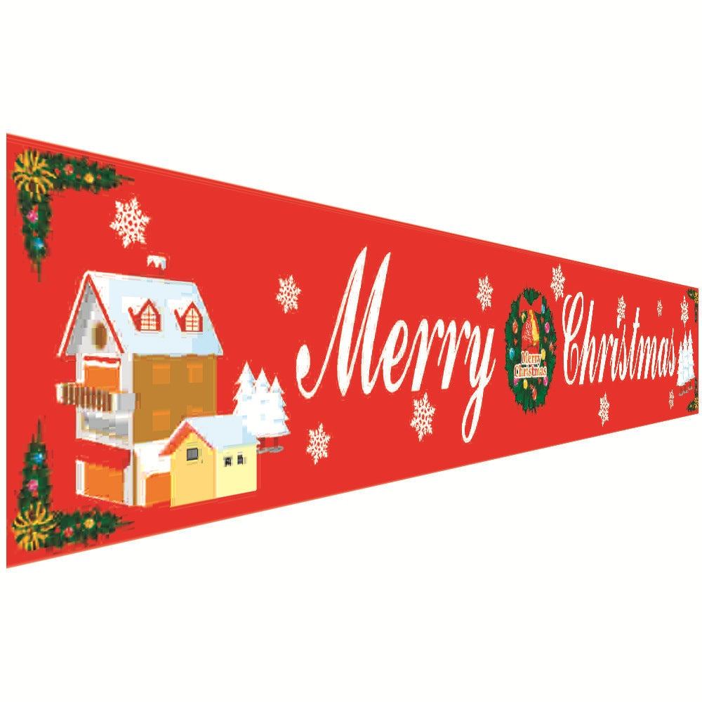 Christmas decorations curtains banners hanging flags window pendant