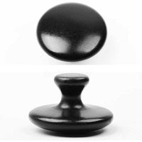 Black Bianstone mushroom head massage stone for acupuncture and body relaxation
