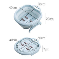 Portable folding foot wash basin for foot spa massage with measurements 40x50cm and collapsible design