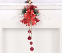 Christmas Big Bell hanging on Christmas tree, holiday decoration