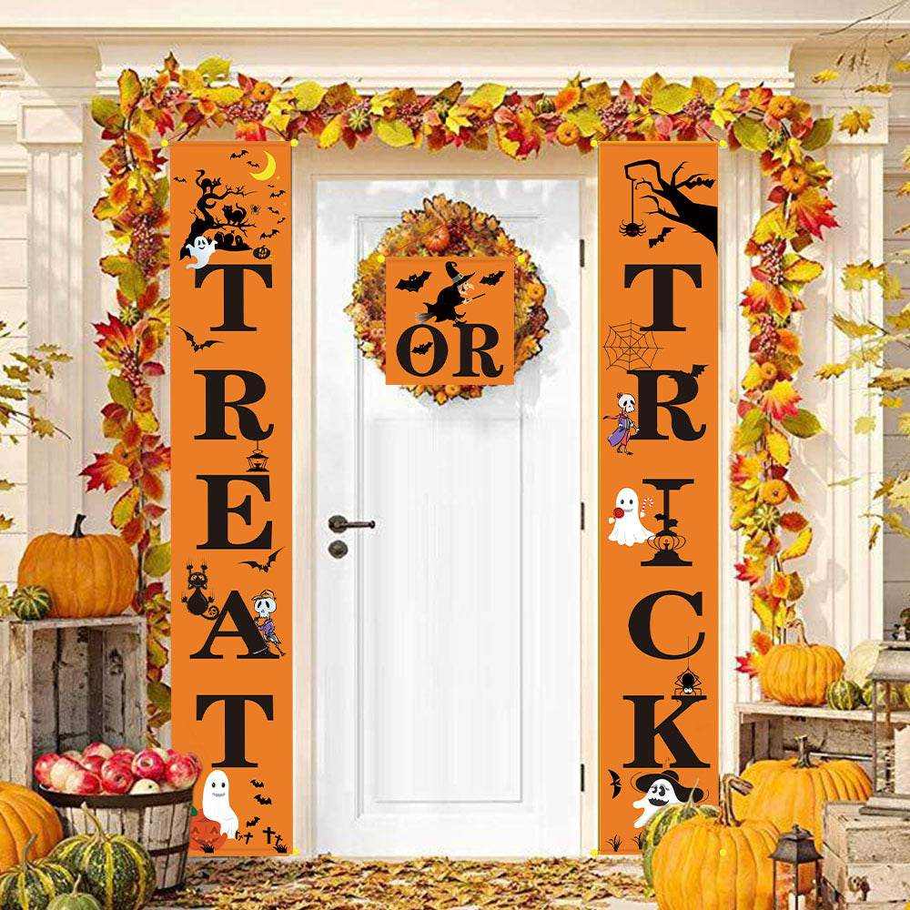 Halloween Decoration Outdoor Banner – Trick & Treat Sign