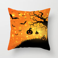 Halloween pillowcase festive decorative cushion cover with pumpkin design