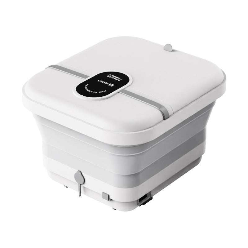 Constant temperature electric massage folding foot bath basin with steam heating and bubble function