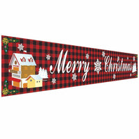 Christmas decorations curtains banners hanging flags window pendant