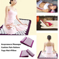 Acupuncture massage yoga mat with pillow for pain relief and relaxation