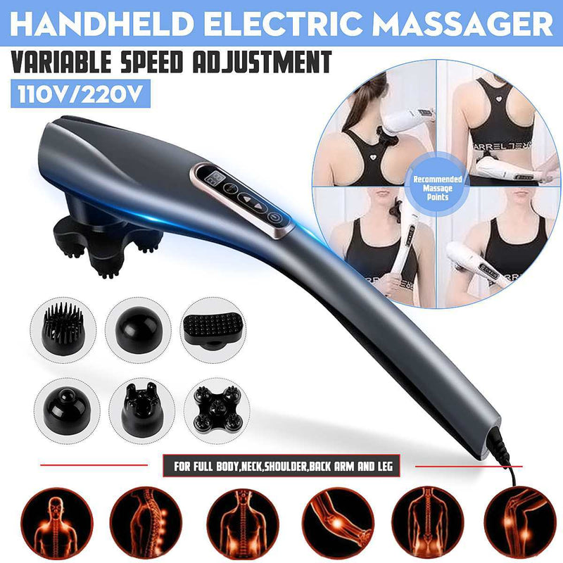 Electric Handheld Massager 6-Head Body Therapy Machine