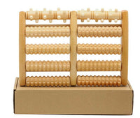   Dual Wooden Foot Massager - Plantar Fasciitis Heel Arch Pain 