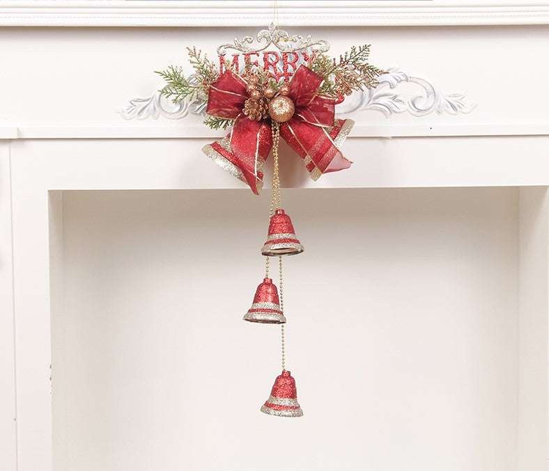 Christmas Big Bell hanging on Christmas tree, holiday decoration
