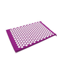 Purple acupuncture massage yoga mat with pillow for pain relief and improved circulation