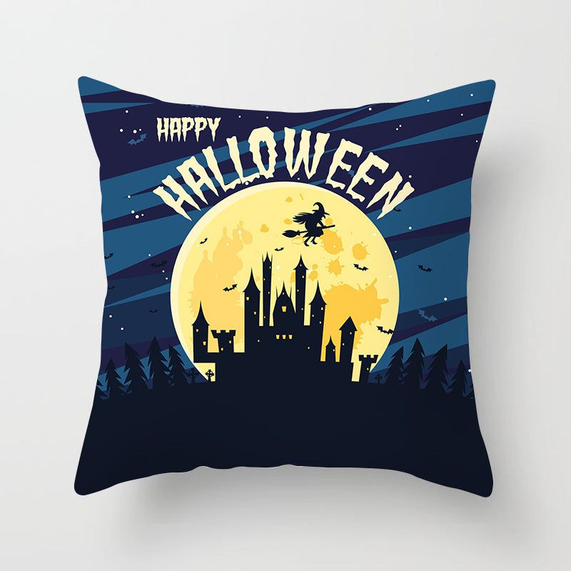 Halloween pillowcase festive decorative cushion cover with pumpkin design