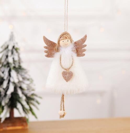 New Year Christmas Angel Doll hanging on Christmas tree