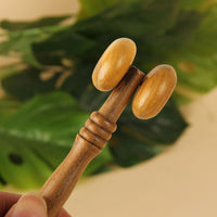 Wooden sandalwood massager hand push roller for meridian health care massage