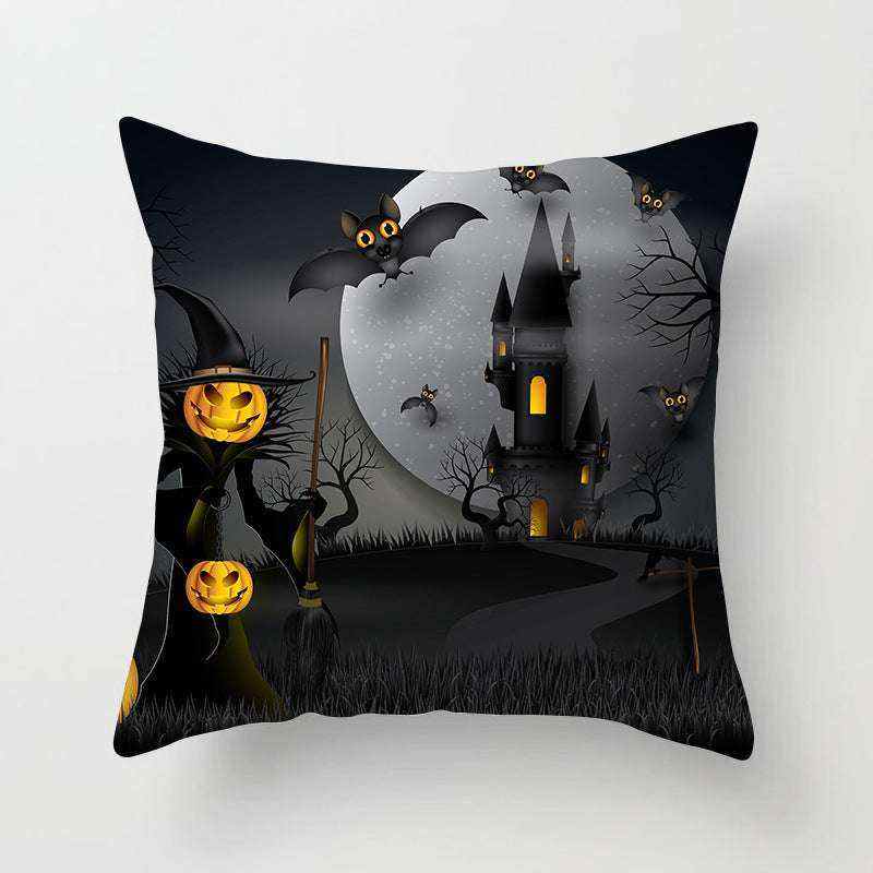 Halloween pillowcase festive decorative cushion cover with pumpkin design