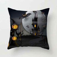 Halloween pillowcase festive decorative cushion cover with pumpkin design