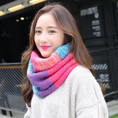Knit wool neck wrap