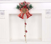 Christmas Big Bell hanging on Christmas tree, holiday decoration