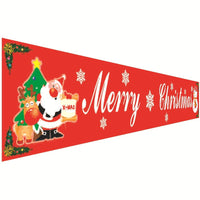 Christmas decorations curtains banners hanging flags window pendant