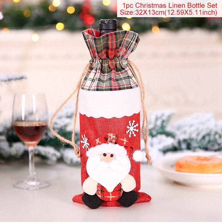Christmas Decorations Wine Bottle Socks Holiday Gift