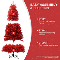 PVC Christmas Tree, Christmas Decorations, Red