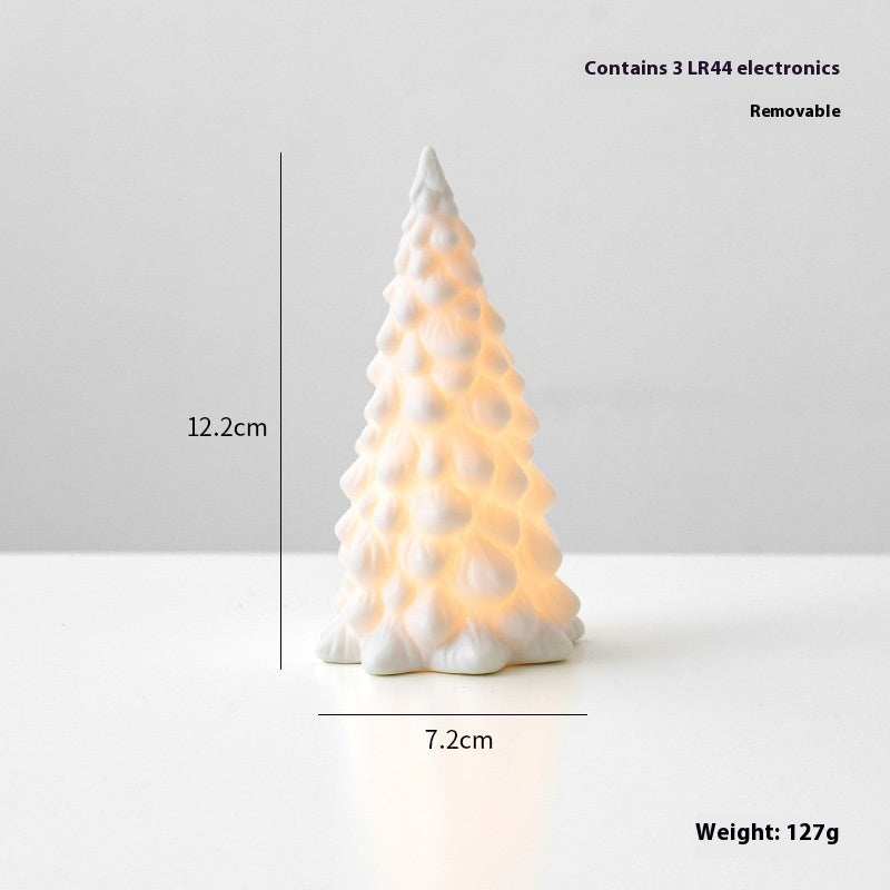 Ceramic Christmas Tree Desktop Luminous Holiday Decoration
