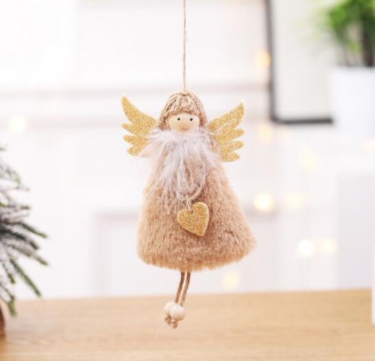 New Year Christmas Angel Doll hanging on Christmas tree