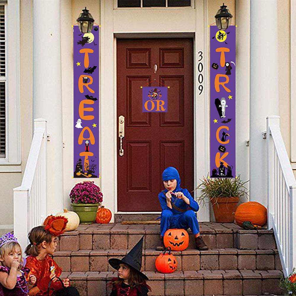 Halloween Decoration Outdoor Banner – Trick & Treat Sign