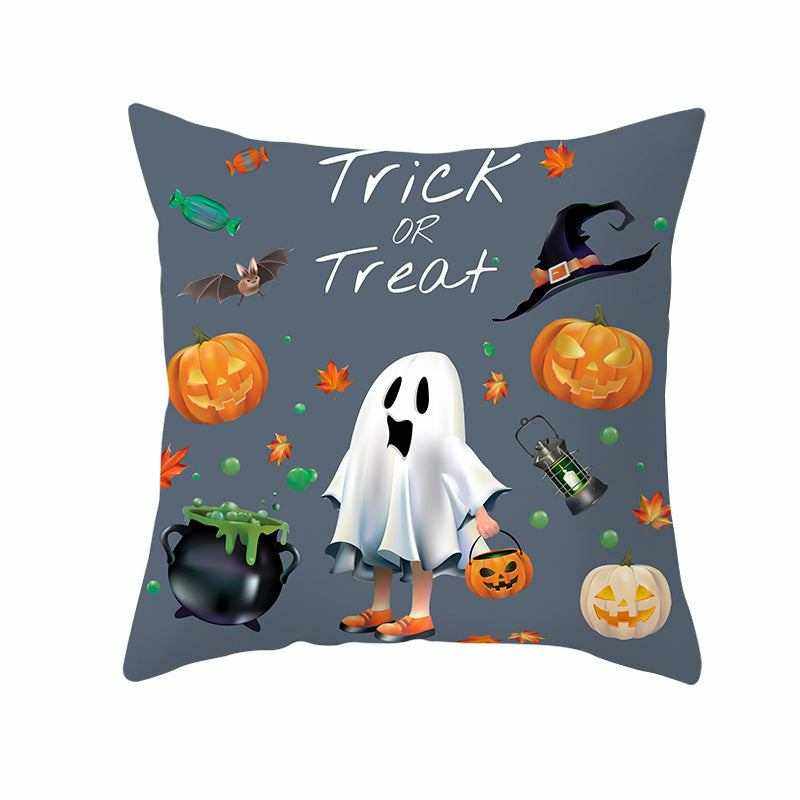Halloween pillowcase festive decorative cushion cover with pumpkin design