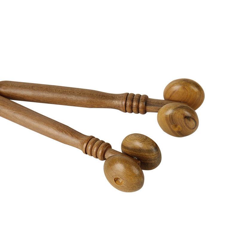 Wooden sandalwood massager hand push roller for meridian health care massage