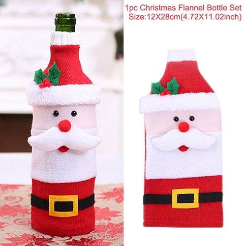 Christmas Decorations Wine Bottle Socks Holiday Gift