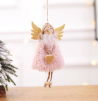 New Year Christmas Angel Doll hanging on Christmas tree