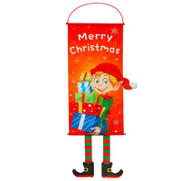 Christmas decorations curtains banners hanging flags window pendant