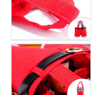 Christmas hot sale red velvet Christmas bag for wedding candy 21x14.5cm