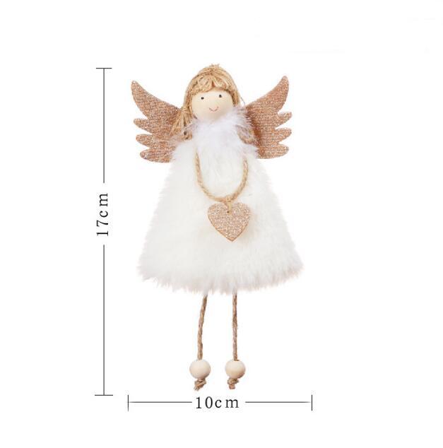 New Year Christmas Angel Doll hanging on Christmas tree