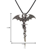 Fashion Trendy Men's Luminous Flame Dragon Necklace jewelry