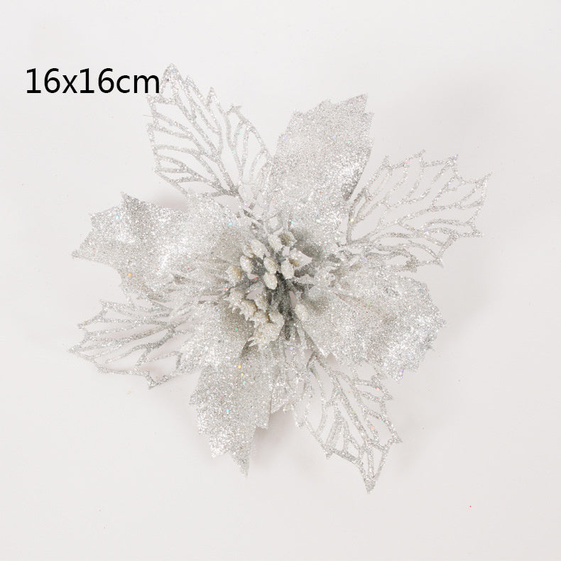 Christmas decorations canes - Hollowed Out Christmas Flowers