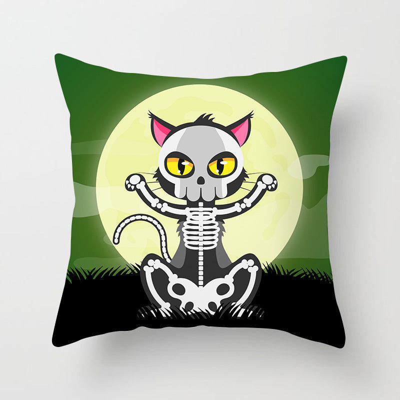 Halloween pillowcase festive decorative cushion cover with pumpkin design