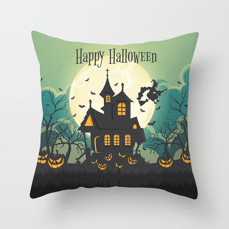 Halloween pillowcase festive decorative cushion cover with pumpkin design