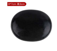 Black natural volcanic spa energy stone for hot stone massage 9x7cm size