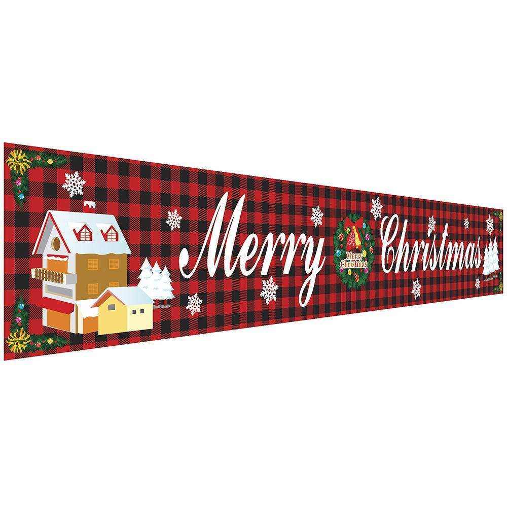 Christmas decorations curtains banners hanging flags window pendant